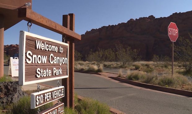 Snow Canyon State Park entrance sign....