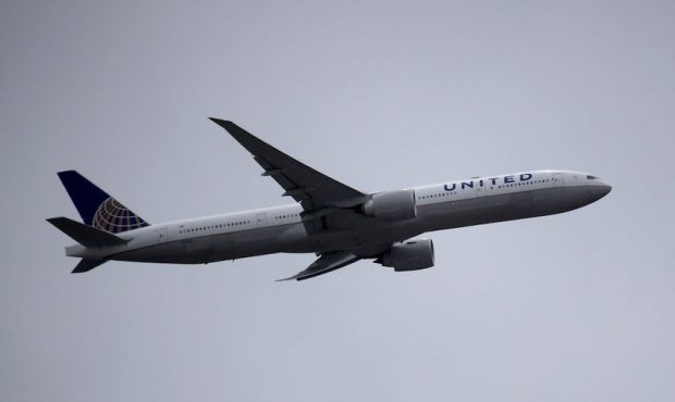 A United Airlines plane takes off from San Francisco International Airport on April 18, 2018 in San...