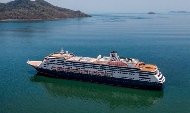 Holland America's cruise ship Zaandam was anchored off Panama for days while waiting for approval t...