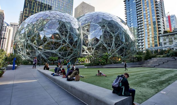 Amazon and Facebook are encouraging their employees in Seattle to stay home after workers for each ...
