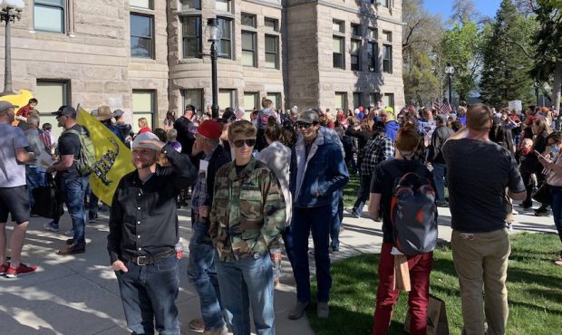 Hundreds gathered at the Salt Lake City-County Building to rally against the state’s social dist...