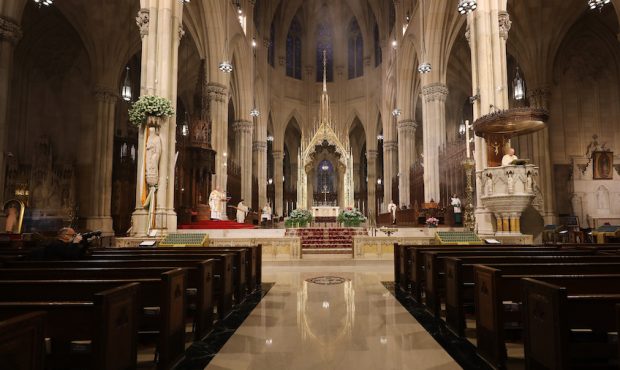 NEW YORK, NEW YORK - APRIL 12: Cardinal Timothy Dolan, the Archbishop of New York, celebrates Easte...