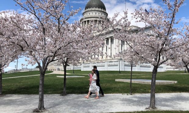FILE: The Utah State Capitol on April 7, 2020....