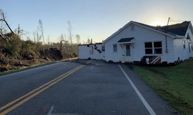 Wicked weather pushed an entire home off of its foundation and several feet forward onto a roadway ...