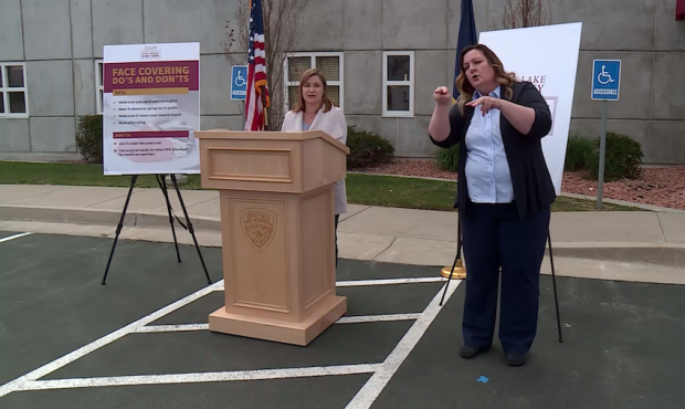 Salt Lake County Mayor Jenny Wilson announces changes to the county's public health order on April ...