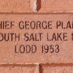 A photo provided by the National Fallen Firefighters Memorial shows the brick memorializing Chief George Plant.