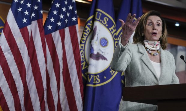 WASHINGTON, DC - MAY 27: Speaker of the House Nancy Pelosi (D-CA) speaks during a news conference a...