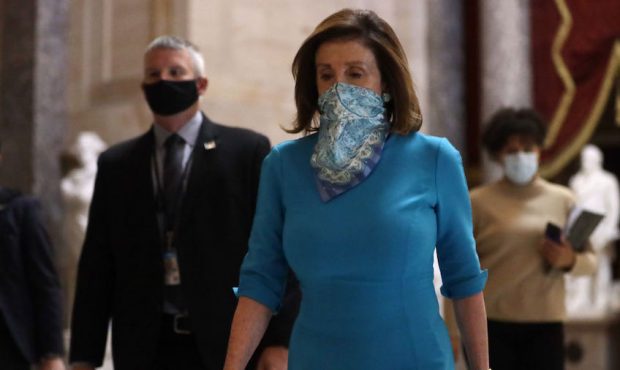 U.S. Speaker of the House Rep. Nancy Pelosi (D-CA) leaves after a weekly news conference at the U.S...