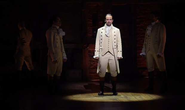 Actor, composer Lin-Manuel Miranda performs on stage during "Hamilton" GRAMMY performance for The 5...