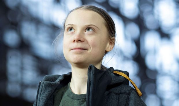 Swedish environmentalist Greta Thunberg arrives for a meeting at the Europa building in Brussels on...