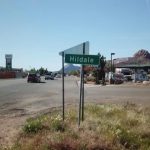 A sign marking the entrance to Hildale in Utah, from Colorado City in Arizona. (FILE)
