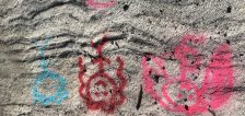Hikers recorded vandals from afar as they spray painted rocks in Little Cottonwood Canyon on May26, 2020. (Photo: Andrew Adams, KSL TV)
