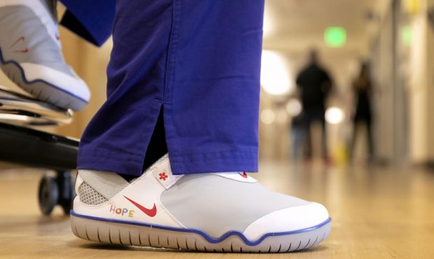 Nike said it is donating 30,000 of their Air Zoom Pulse to frontline health care workers. (Credit: ...