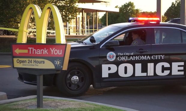 Oklahoma City Police say two suspects shot McDonald's employees after being told to leave due to co...