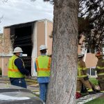Unified Fire Authority crews responded to a two-alarm fire at a Midvale apartment complex. (Meghan Thackrey/KSL TV)