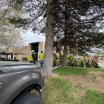 Unified Fire Authority crews responded to a two-alarm fire at a Midvale apartment complex. (Meghan Thackrey/KSL TV)