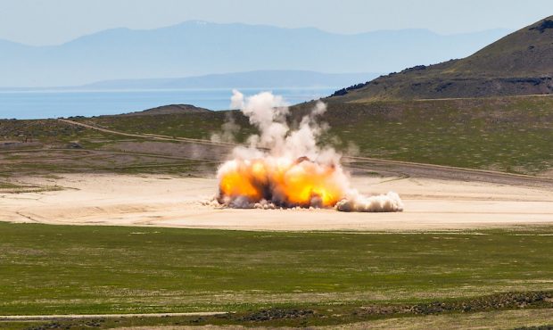FILE: The Air Force detonates a solid-rocket motor June 2, 2015, at the Utah Test and Training Rang...
