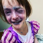 Sara Judd found her five-year-old daughter Evie covered in glitter during her very first week working from home.