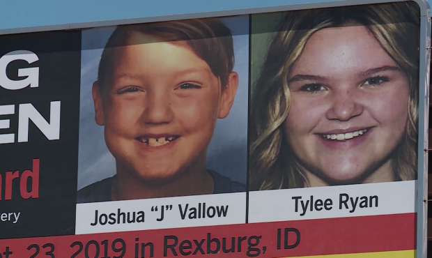 A billboard asking for information about JJ Vallow and Tylee Ryan. (KSL TV)...