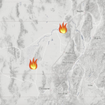 The Canal Fire is burning in northern Millard County while the Antelope and Rock Path fires were burning near Beaver County. (Utah Fire Info)
