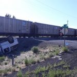A man was critically injured after his car was struck by a train in Mapleton. (Utah County Sheriff's Office)