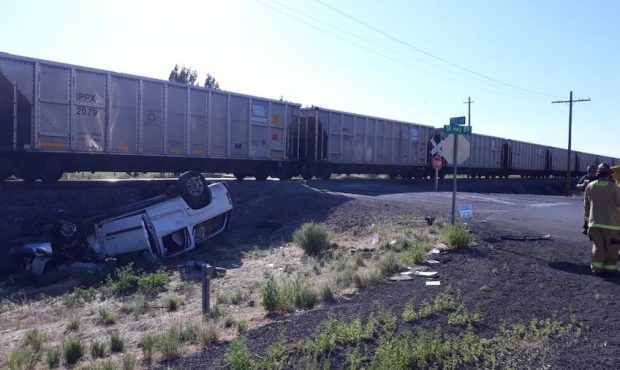 A man was critically injured after his car was struck by a train in Mapleton. (Utah County Sheriff'...