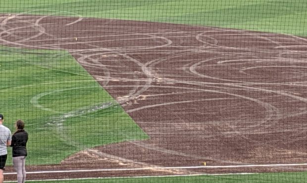 Damage to the artificial playing surface at UVU's UCCU Ballpark is estimated at over $100,000. (UVU...