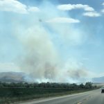 Crews responding to the Goshen Canyon Fire in Utah County. (Utah County Fire Marshal/Twitter)