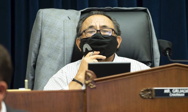 FILE: Committee Chairman Rep. Raul Grijalva, D-Ariz., listens on Capitol Hill in Washington, during...
