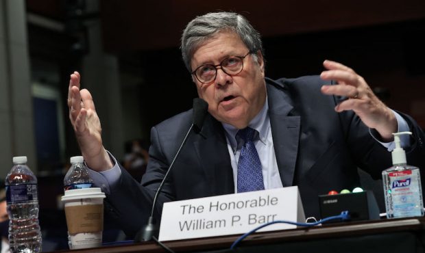 Attorney General William Barr testifies during a House Judiciary Committee hearing on Capitol Hill ...