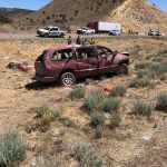 Four juveniles were ejected from a vehicle during a crash in Millard County on July 9, 2020. One of the children died at the scene. (Photo: Utah Highway Parol)