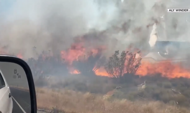 Father & Son Describe Chaotic Scenes As Wildfire Burns Near I-15