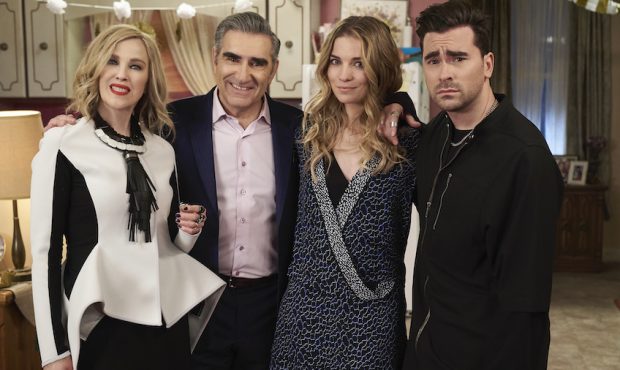 Catherine O'Hara, Eugene Levy, Annie Murphy and Daniel Levy are seen in "Schitt's Creek.'" (Pop TV)...