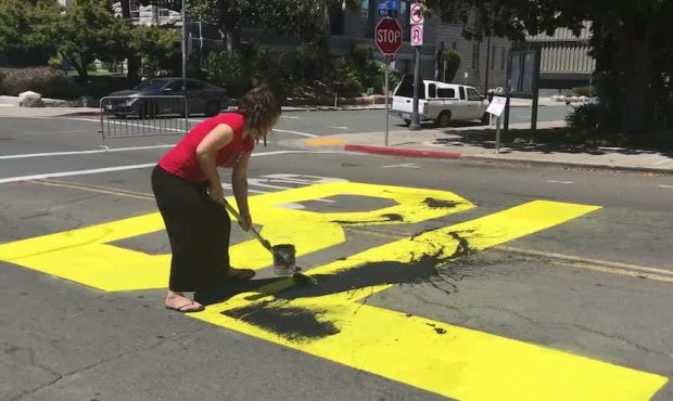 A White man and a White woman who allegedly painted over a California community's Black Lives Matte...