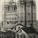 On April 6, 1892, a crowd of 30,000 people gathered around the Salt Lake Temple, with another 10,000 looking on from nearby streets, building roofs and trees, to witness the laying of the capstone.

