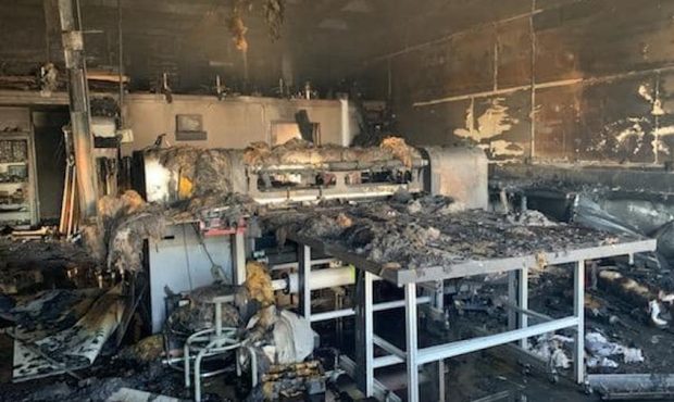 Fire crews responded to an incident at a print shop in Kaysville on Aug. 14, 2020 (Photo: Kaysville...