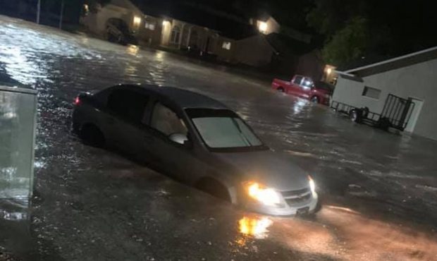 Rain caused flooding, sinkholes and other damage in St. George on Aug. 23, 2020. (Photo courtesy of...