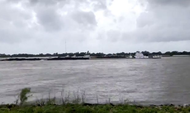 Hurricane Laura's winds were so strong, it reversed the direction of the tide on the Mississippi Ri...