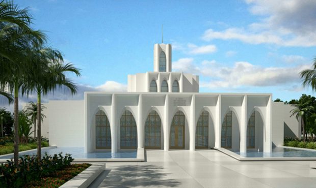 A rendering of the Brasília Brazil Temple (Intellectual Reserve, Inc.)...