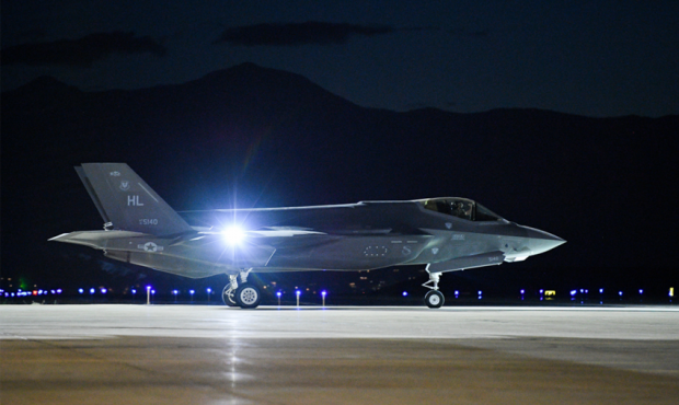 An F-35A pilot from the 388th Fighter Wing at Hill Air Force Base, Utah, conducts pre-flight prepar...