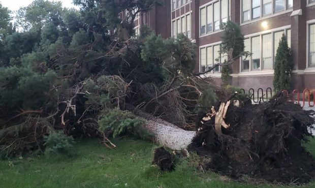 Power outages were reported at half of SLC School District buildings. (@SLCSchools/Twitter)...
