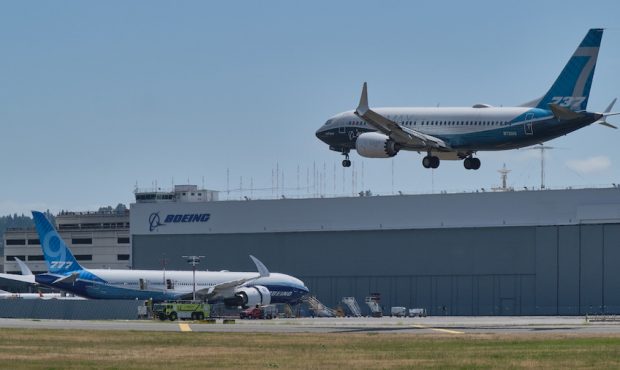 FILE: A Boeing 737 MAX aircraft lands following a FAA recertification flight at Boeing Field on Jun...