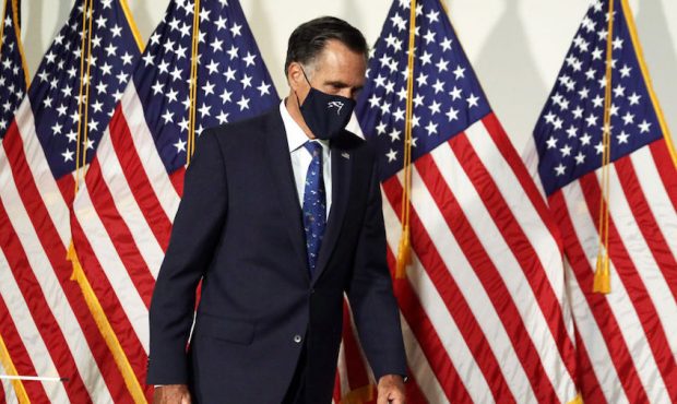 FILE: U.S. Sen. Mitt Romney (R-UT) (Photo by Alex Wong/Getty Images)...