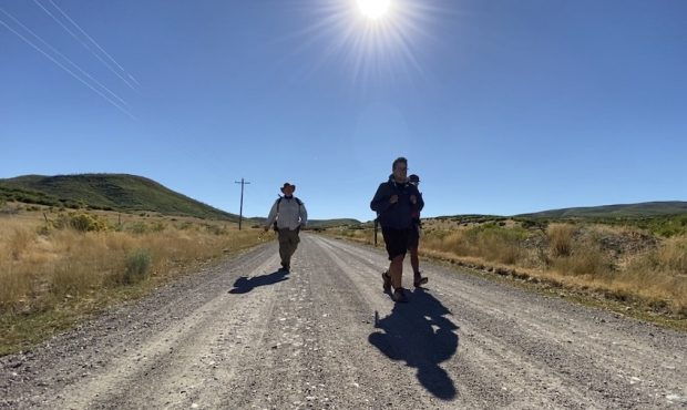 Paul Chavez and James Thompson began their long-distance walk on June 24 in San Francisco along wit...