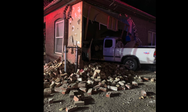 A truck crashed into the headquarters of Republican Owen Burgess, who is running for the US House o...