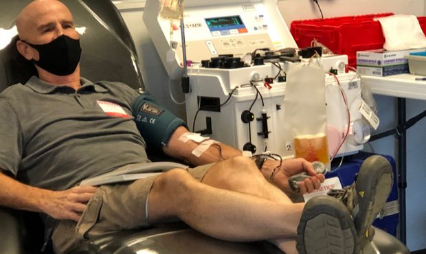 Tom Cooper likes the idea of screening his donated blood for convalescent plasma. (KSL TV)...