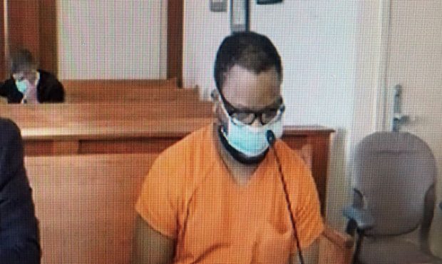 Ayoola Ajayi, age 32, appears in court on  Wednesday, October 7, 2020 to plead guilty in the kidnap...