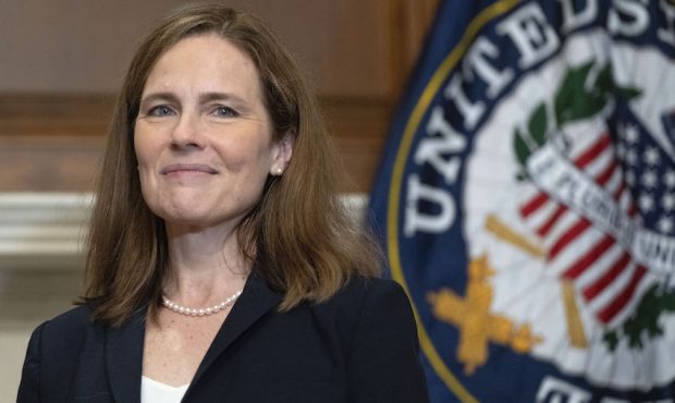 Judge Amy Coney Barrett, President Donald Trump's nominee for the Supreme Court of the United State...