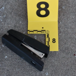 Body cam video from a Sept. 30 officer-involved shooting in Ogden shows a suspect point an object toward the officer as if it were a gun. The object was later revealed to be a stapler. (Photo provided by Weber County Attorney's Office)