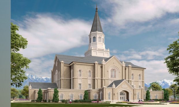 A rendering of the Taylorsville Utah Temple (Intellectual Reserve, Inc.)...
